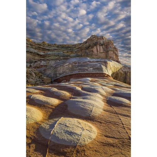 Utah, Glen Canyon Bleached patterns in sandstone